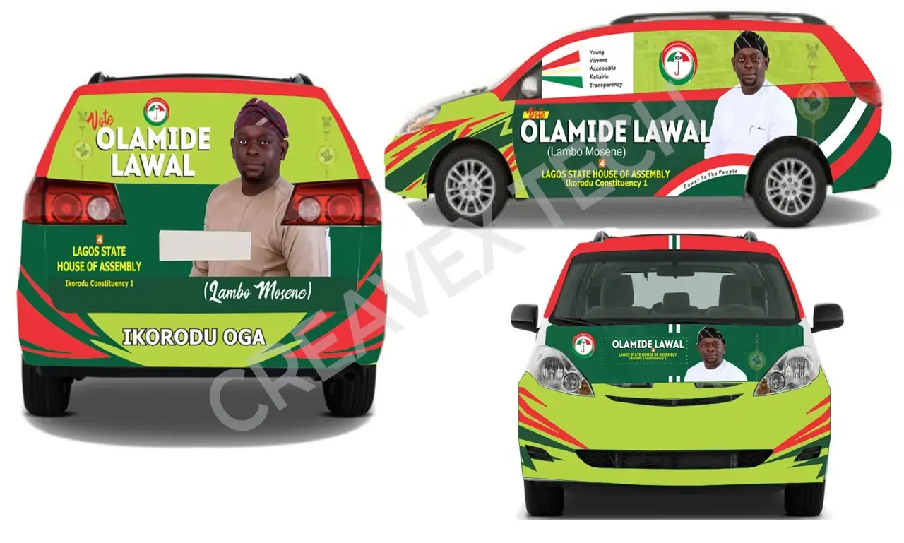 Political Car Branding Design by Creavex Tech